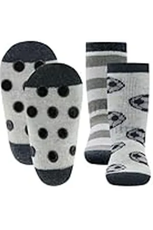 Ewers Set van 2 voetbalsokken met ABS-coating, sokken met ABS-coating voor jongens, antislipsokken met puntzool, 2 paar antislip kindersokken, maat 35-38, , 35-38