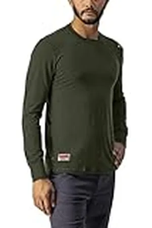 Castelli Heren Merino Ls Tee T-shirt, legergroen, M
