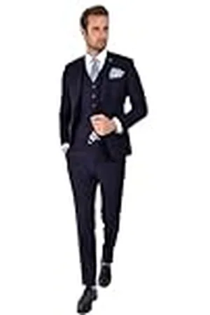 Bonamaison Herenvest Slim Fit 6 Drop Business Suit Vest, , standaard
