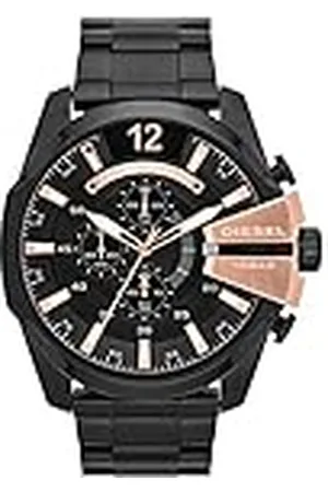Diesel Mega Chief Chronograph Black roestvrijstalen horloge