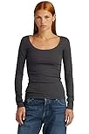G-Star Dames Slim Rib Scoop T Ls Wmn Tops, , S