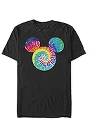 Disney Classic Mickey - Mickey Tie Dye Fill Unisex Crew neck T-Shirt Black XL