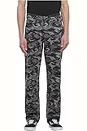 Urban classics Heren Laser Camo Printed Jeans Broek, , 33