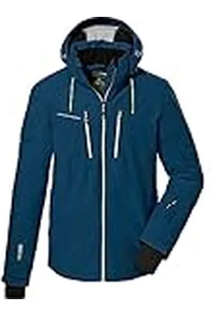 Killtec Heren Ski-jack/functionele jas met afritsbare capuchon en sneeuwvanger KSW 44 MN SKI JCKT, dunkelpetrol, S, 38698-000