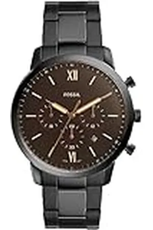 Fossil Neutra chronograaf zwart roestvrijstalen horloge