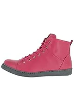 Andrea Conti High Top sneakers voor dames, hot pink/antraciet, 38 EU, , 38 EU