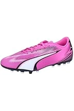 PUMA Ultra Play Mg voetbalschoen voor heren, Poison Pink Wit Zwart, 43 EU