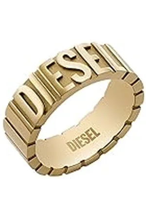 Diesel Ring voor heren goudkleurig roestvrij stalen band, DX1439710