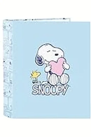 Safta SNOOPY LOVE ringband met 4 ringen, ideaal voor kinderen van verschillende leeftijden, comfortabel en veelzijdig, kwaliteit en duurzaamheid, 27 x 6 x 33 cm, , M, Casual