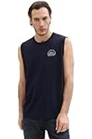 TOM TAILOR Basic tanktop voor heren met opschrift, , S