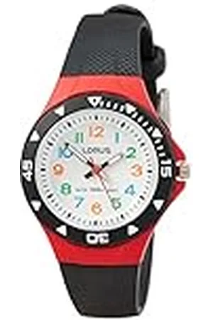 Lorus Analoog kwartshorloge voor kinderen met siliconen armband, riem