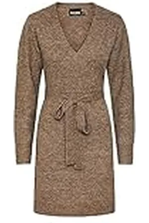 Pieces® Bestseller A/S Dames Pcellen Ls Wrap Knit Dress Noos Bc Jurk, , S