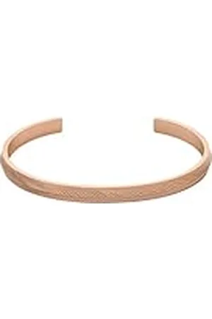 Fossil Vrouwen Harlow Lineaire Textuur Roségoudkleurige Roestvrijstalen Manchet Armband, JF04661791