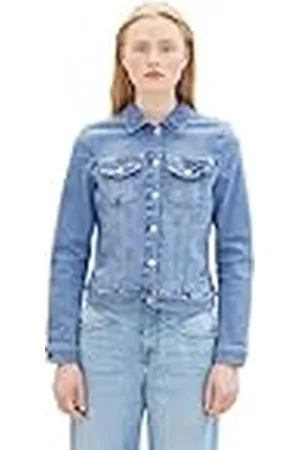 TOM TAILOR Dames 1041046 Jeansjack, 10142-Light Stone Blue Denim, M, , M