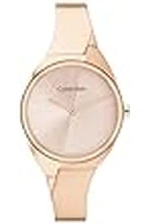 Calvin Klein Analoog kwartshorloge voor dames met anjer, goudkleurige roestvrijstalen armband - 25200236