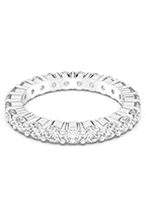 Swarovski Vittore XL ring, Ronde slijpvorm, Wit, Rodium toplaag