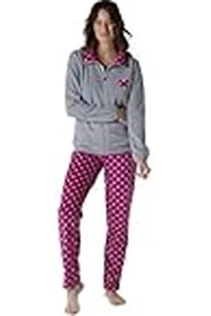 Lovable Lange opening met ritssluiting van bont en microfleece Homewear, grijs gemêleerd, M dames, , M