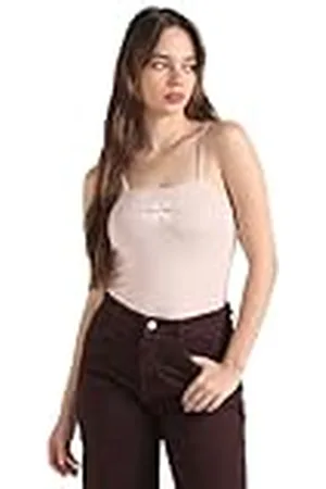 Calvin Klein Jeans Dames Monologo Strappy Body Andere Gebreide Tops, , L