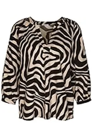 Seidensticker Modieuze damesblouse - shirt - regular fit - gemakkelijk te strijken - opstaande kraag - driekwart arm - 100% katoen, , 42