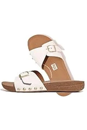 FitFlop Dames iQUSHION verstelbare gesp lederen slippers sandaal, , 6.5 UK, , 40 EU