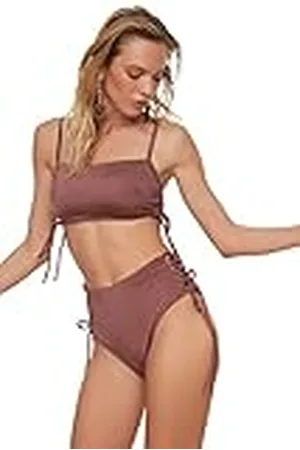 Trendyol Damesbikini, gedetailleerde hoge taille, 6 bikinibroekjes, , 40