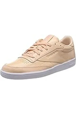 Reebok Dames Club C 85 Patent Low-Top Sneakers, Beige Beige Weiß Beige Weiß, 40.5 EU