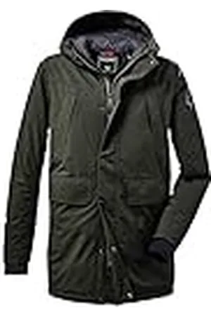 Killtec Heren Functionele parka met capuchon KOW 115 MN PRK, dark olive, S, 37156-000