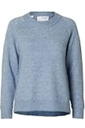 SELECTED Dames Slflulu Ls Knit O-Neck B Noos Pullover, , M