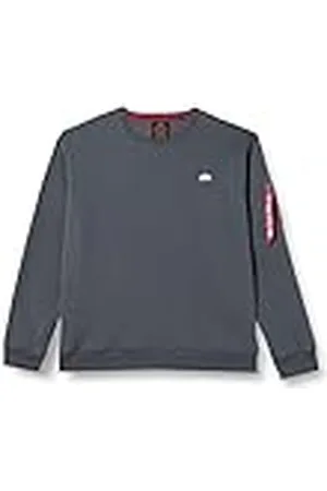 Alpha Industries Emb Sweater Unisex Sweatshirt voor volwassenen grijs/Zwart M