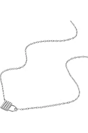 Fossil Sterling Zilveren Slot Schakelketting voor Dames, JFS00624040