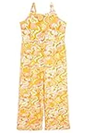 Koton Meisjesjumpsuit, met nekbandjes, psychedelisch bedrukt, , 9-10 Jaar