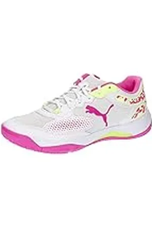 PUMA Solarcourt RCT voetbalschoen voor heren, Wit Ravish Snel Geel, 46 EU