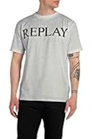 Replay Heren T-shirt korte mouwen regular fit Pure Logo collectie, , M
