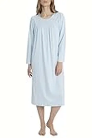 Calida Nachthemd zacht katoen nachthemd dames, blauw (lichtblauw 700), XL