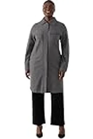 Ulla Popken Dames indoor jas Boiled Wool Indoorjassen, , 50-52