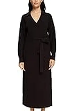 ESPRIT Midi-jurk met riem, wolmix, , L