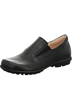 Think! Heren Kong_3-000702 chroomvrij gelooid duurzaam uitneembaar voetbed Slipper, 000 zwart, 42 EU, , 42 EU