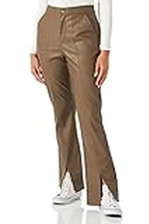 JACK & JONES Jxstella Slim HW Faux Leather Pant SN broek dames, Morel/Details: mat, XS