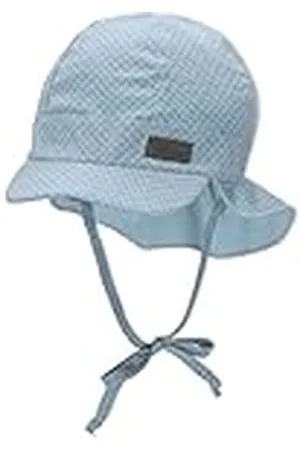Sterntaler Jongenspet met nekbescherming om te binden ruiten zonnehoed, , 47 cm
