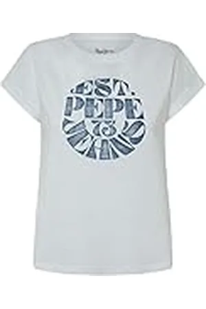 Pepe Jeans Dames Elvia, T-shirt, wit, XL, , XL