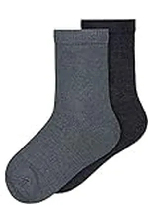 NAME IT Bestseller A/S Jongens NMMWAKTA Wool/VIS XXIII sokken, Blue Graphite/Pack: 2P Blue Graphite + Iron Gate, 19/21, Blue Graphite/Pack: 2P BLUE GRAPHITE + IRON GATE