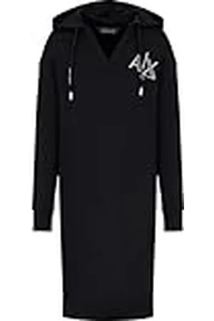 Armani Exchange Vrouwen Duurzame Cuffed Sleeves, V-hals Casual Jurk, , XS, , XS