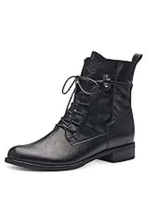Marco Tozzi Dames 2-25110-41 platte veterlaars, zwart, 36 EU
