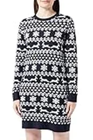 ONLY Bestseller A/S Onlxmas Snowflake Ls Dress Cs KNT gebreide jurk voor dames, , M
