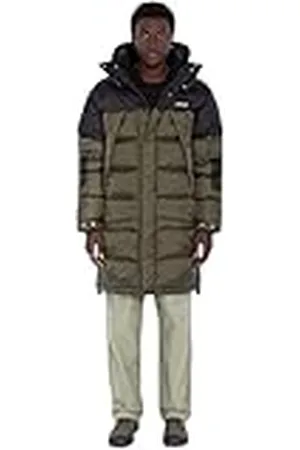 Schott NYC Ontario Parka donsjack met capuchon, zwart, kaki, maat L voor volwassenen