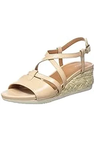 Geox Dames D Ischia Corda espadrille Wedge sandaal, Desert, 39 EU, desert, 39 EU