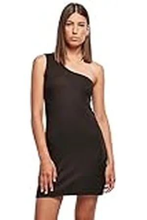 Urban classics Rib One Shoulder Jurk voor dames, , 4XL