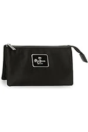 Pepe Jeans Christine Toilettas met drie vakken, , 17,5 x 9,5 x 2 cm, polyester met details van kunstleer van Joumma Bags, , Eén maat, Toilettas met drie vakken