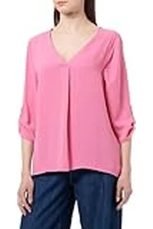 JDY Dames Lange Casual Hemd Blouse 3/4 Mouw Tuniek Longshirt Ruim Bovenkleding Los Licht DIVYA, Colour:Pink, Size:38