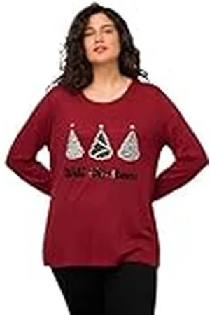 Ulla Popken Dames, grote maten, sweatshirt Wild Christmas, , 46-48